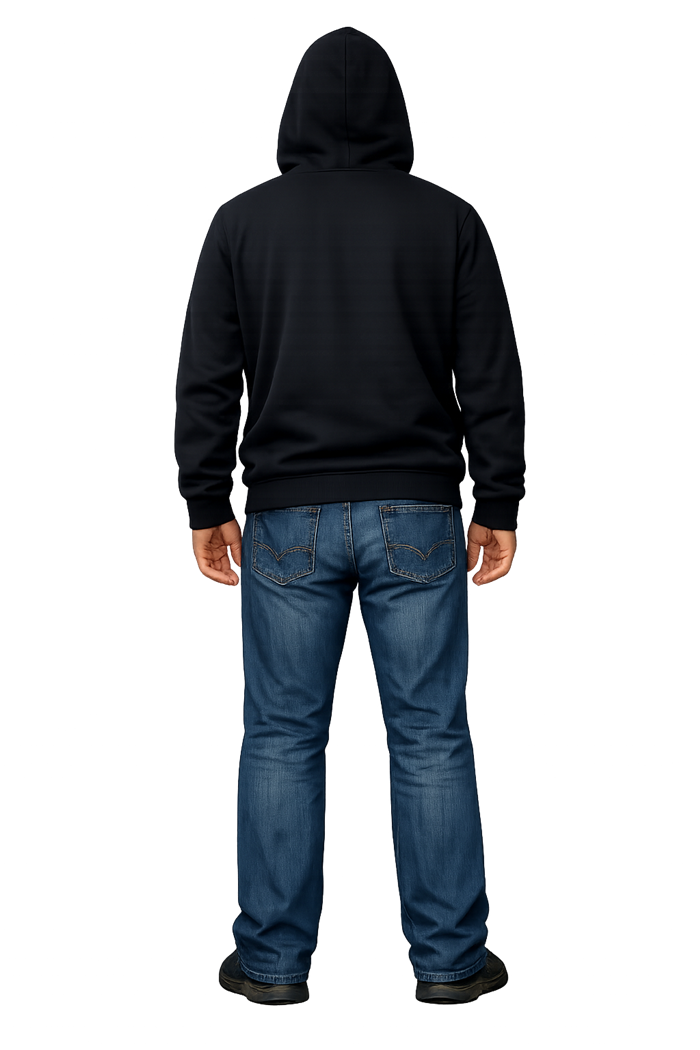 Black Hoodie back